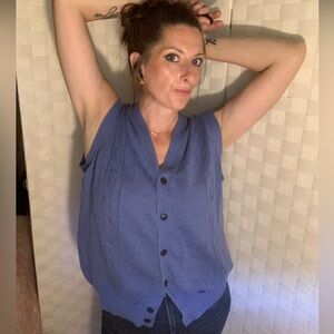 Men’s Roundtree & Yorke Blue Knit Vest